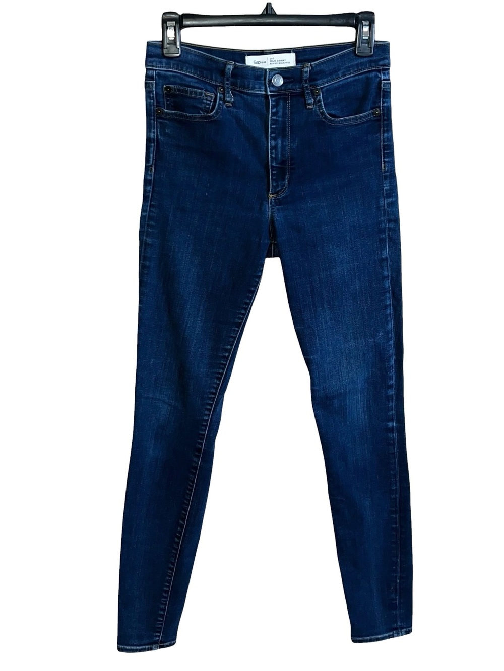 Gap True Skinny Super High Rise Jeans Women’s 28 Tall Blue 28x32